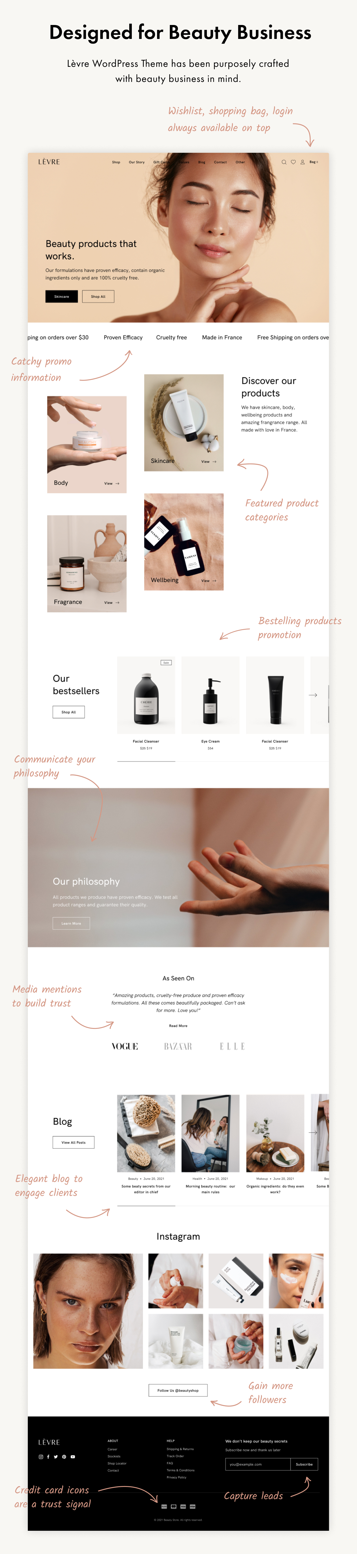 Levre WordPress Theme Presentation Image