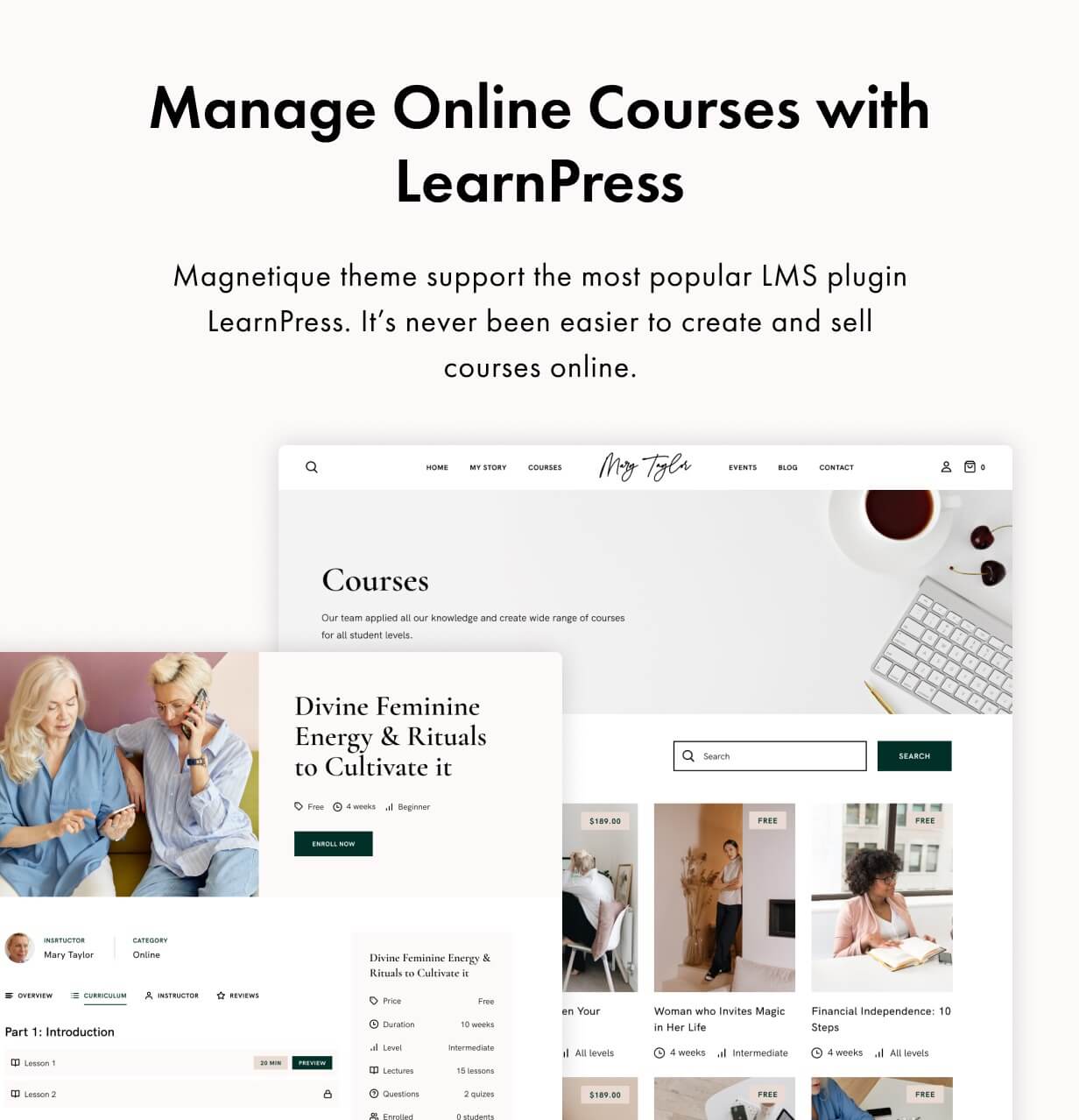 Magnetique — Coaching Online Courses WordPress